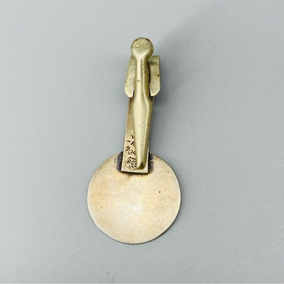 Vintage Sterling Silver Aztec Mayan Sun Calendar Tie Clip 925 - Picture 10 of 13